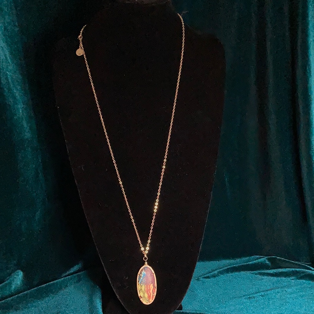 Jilzarah Gold Tone Reversible Necklace